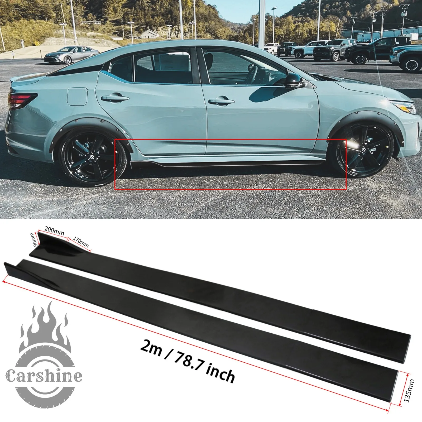 Gloss Side Skirt Extension Lip Rocker Splitter Spoiler For Nissan Sentra 2010-23
Gloss Side Skirt Extension Lip Rocker Splitter Spoiler For Nissan Sentra 2010-23