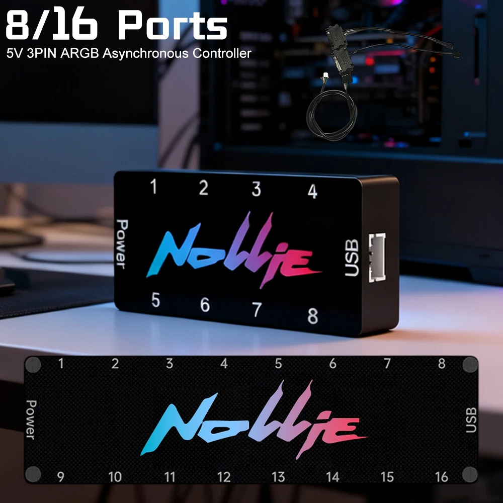 8/16 Ports Asynchronous Controller 5V 3PIN ARGB Addressable Splitter Light Strip Hub Controllers Computer Cooling Fan Accessory
8/16 Ports Asynchronous Controller 5V 3PIN ARGB Addressable Splitter Light Strip Hub Controllers Computer Cooling Fan Accessory