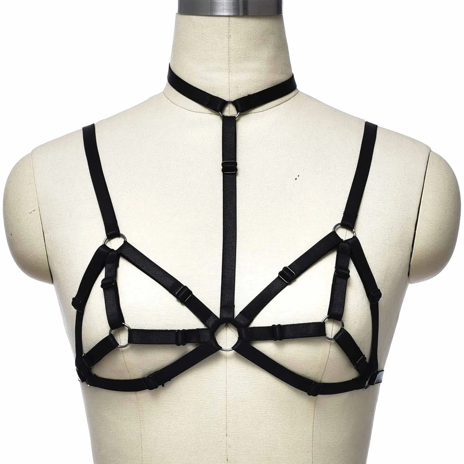 Goth Hollow Body Harness Cage Bra Sexy Elastic Fetish Bondage Lingerie Accessories Pole Dance Black Punk Harness Belt
Goth Hollow Body Harness Cage Bra Sexy Elastic Fetish Bondage Lingerie Accessories Pole Dance Black Punk Harness Belt