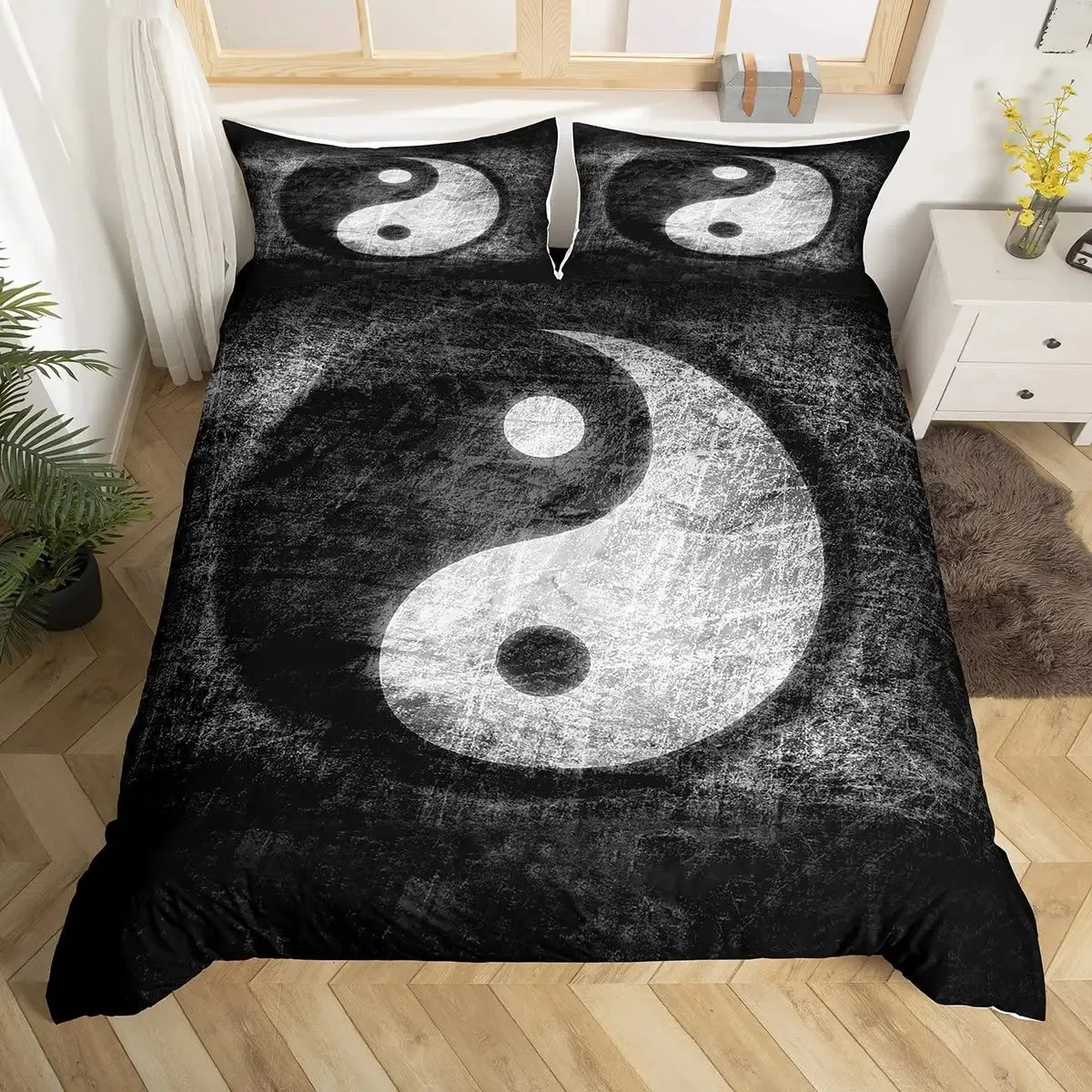 Yin Yang Duvet Cover Set Boho Trippy Psychedelic Art Comforter Cover Gossip Bedding Sets Traditional Ying Yang Theme Bedspreads
Yin Yang Duvet Cover Set Boho Trippy Psychedelic Art Comforter Cover Gossip Bedding Sets Traditional Ying Yang Theme Bedspreads