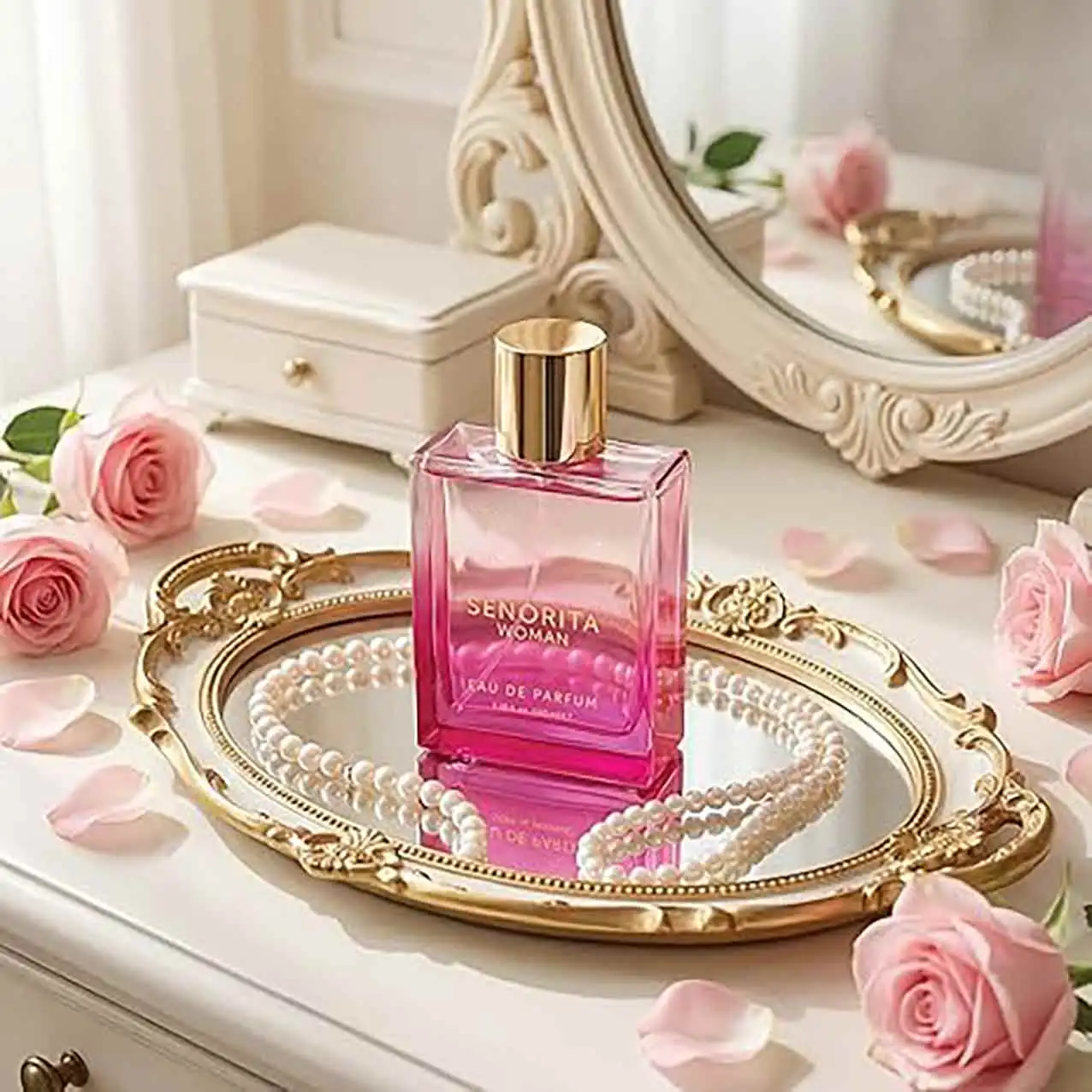 Senorita Women's perfume | Fresh floral, pomelo, peony and musk notes | Persistent fragrance
Senorita Women's perfume | Fresh floral, pomelo, peony and musk notes | Persistent fragrance