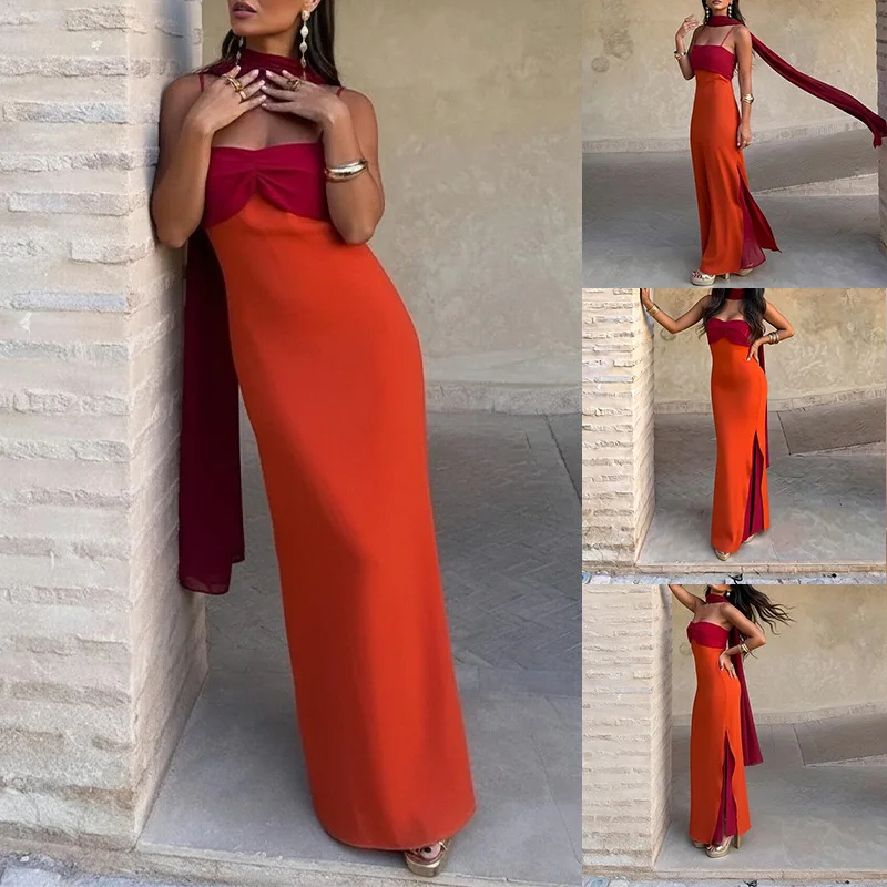 Elegant Solid Bodycon Split Dress Summer Dresses for Women Slim Fit Long Maxi Dresses
Elegant Solid Bodycon Split Dress Summer Dresses for Women Slim Fit Long Maxi Dresses