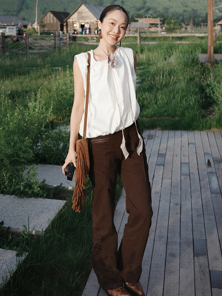 Жилет из смесового хлопка с отстегивающимся воротником, плиссированный, с рукавами-фонариками, комфортный, дышащий, укороченный, однотонный
Жилет из смесового хлопка с отстегивающимся воротником, плиссированный, с рукавами-фонариками, комфортный, дышащий, укороченный, однотонный