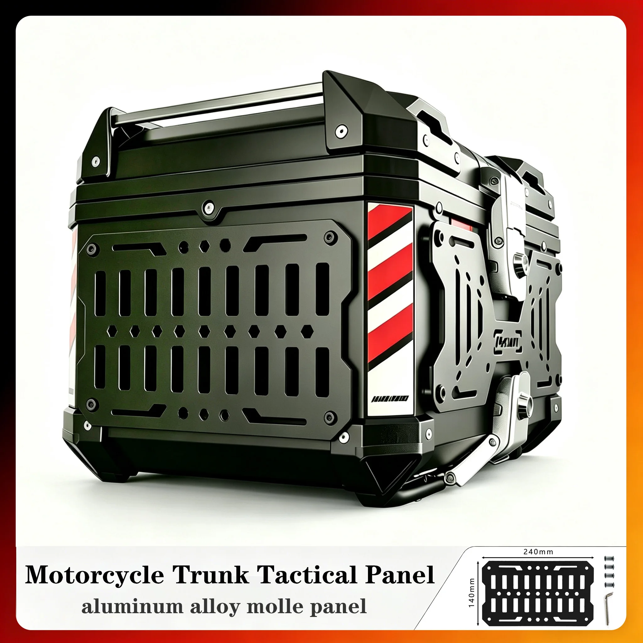 Motorcycle Molle Panel For Trunk Storage Aluminum Alloy Tactical hanging board Universal Side Box Organizer Modular Storage
Motorcycle Molle Panel For Trunk Storage Aluminum Alloy Tactical hanging board Universal Side Box Organizer Modular Storage