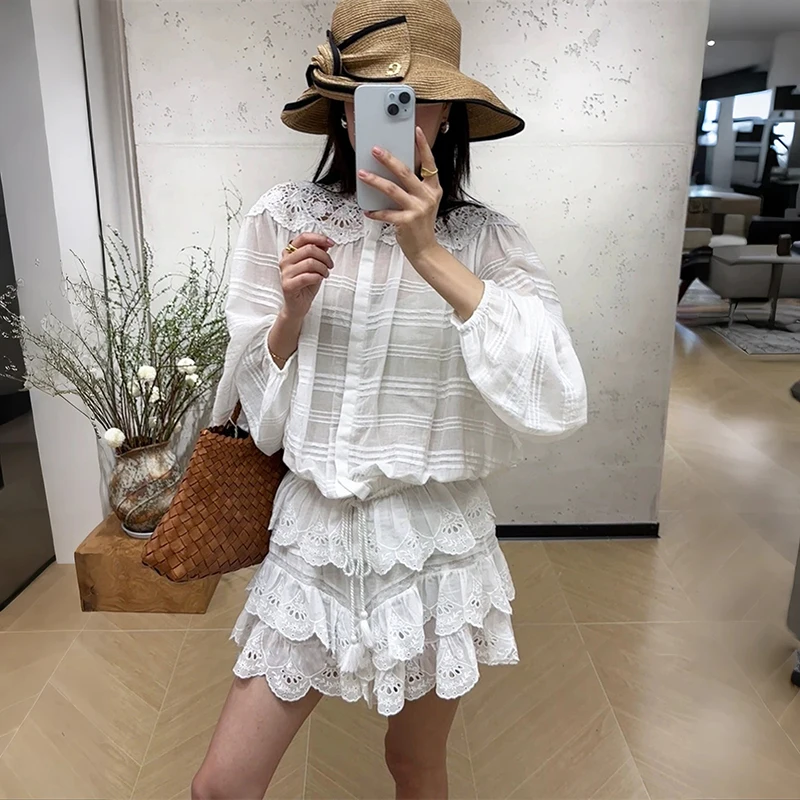 Spring Summer Women's Yellow Light Blue White Pure Cotton Lightweight Loose Long Sleeve Shirt Skirt Shorts Set Breathable
Spring Summer Women's Yellow Light Blue White Pure Cotton Lightweight Loose Long Sleeve Shirt Skirt Shorts Set Breathable