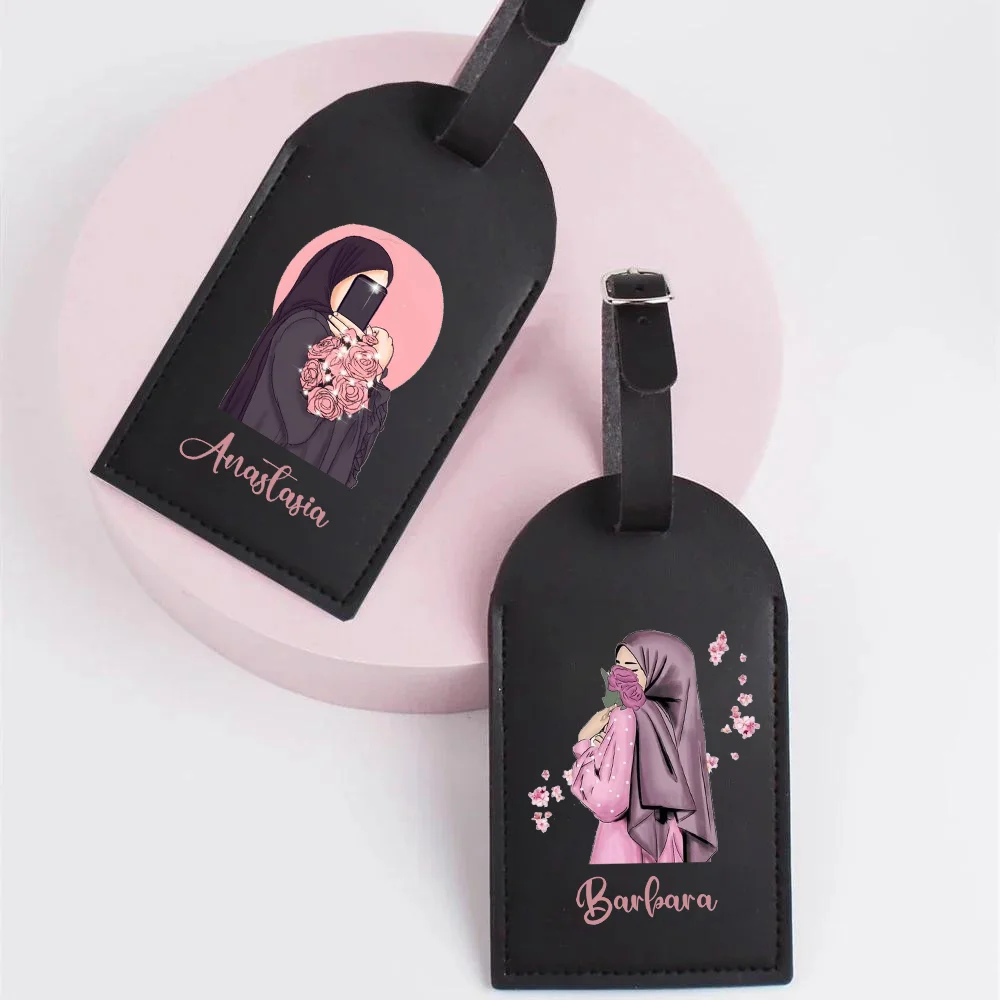 Personalized Hijabi Girls with Name Leather Luggage Tag Suitcase Label Tags Travel Accessorie Wedding Birthday Eid Gift for Her
Personalized Hijabi Girls with Name Leather Luggage Tag Suitcase Label Tags Travel Accessorie Wedding Birthday Eid Gift for Her