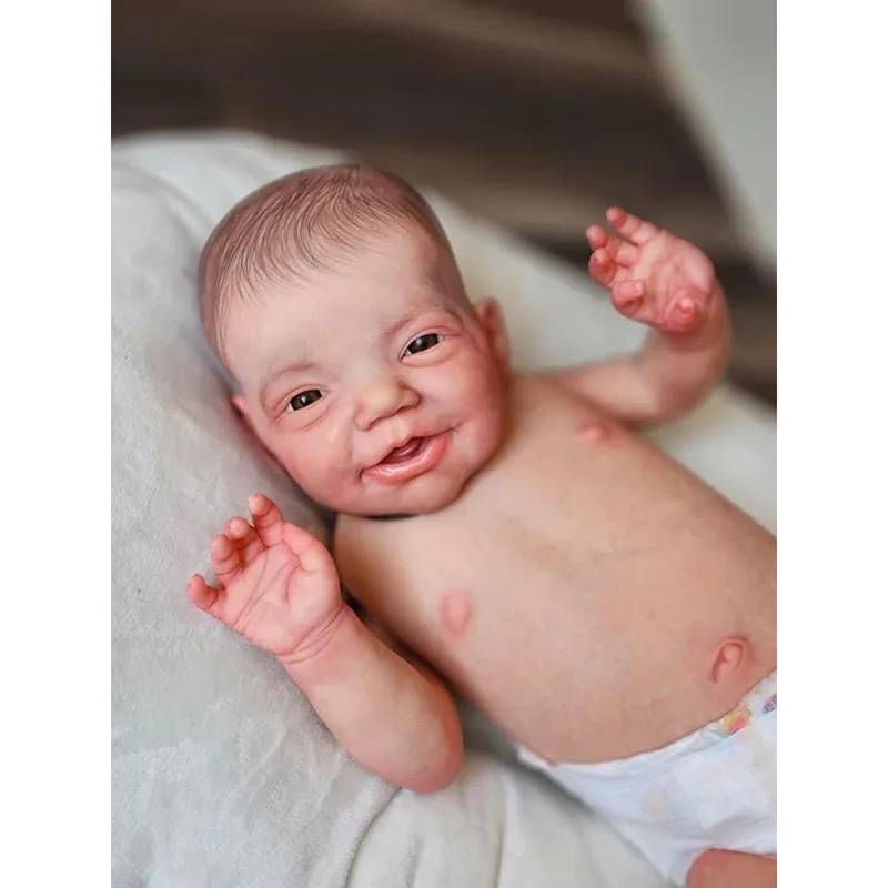 49cm Reborn Dolls Charlie Smile Face Newborn Baby Full Body Silicone with 3D Painted Skin Visible Veins Waterproof Toys
49cm Reborn Dolls Charlie Smile Face Newborn Baby Full Body Silicone with 3D Painted Skin Visible Veins Waterproof Toys