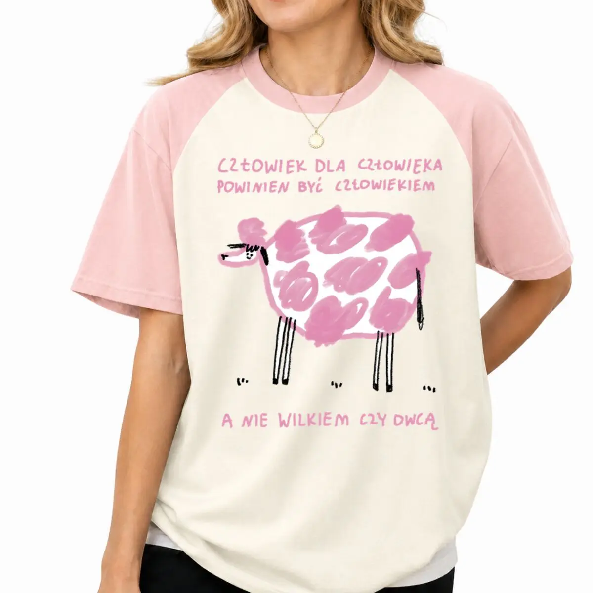 Y2K Sheep Polish Quote Inspirational T-Shirt Vintage Raglan Sleeve Cotton Short Sleeve Tees Women's Casual American Style Tshirt
Y2K Sheep Polish Quote Inspirational T-Shirt Vintage Raglan Sleeve Cotton Short Sleeve Tees Women's Casual American Style Tshirt