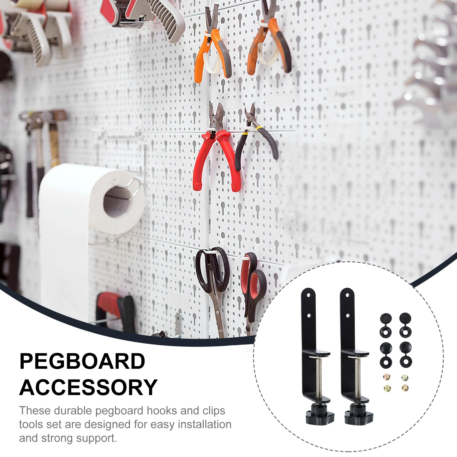 1 set Mounting Clips Pegboard Tools Metal Smooth Surface Strong Safe Shelving Brackets Accessories Storage ganizer
1 set Mounting Clips Pegboard Tools Metal Smooth Surface Strong Safe Shelving Brackets Accessories Storage ganizer