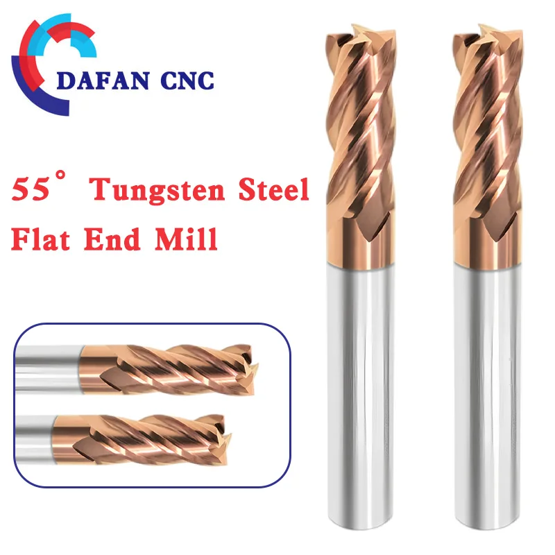 HRC55 Плоская концевая фреза из вольфрамовой стали, 4-зубые твердосплавные пазы для шпоночного паза, обработка пресс-форм с ЧПУ, черновая и отделка
HRC55 Плоская концевая фреза из вольфрамовой стали, 4-зубые твердосплавные пазы для шпоночного паза, обработка пресс-форм с ЧПУ, черновая и отделка