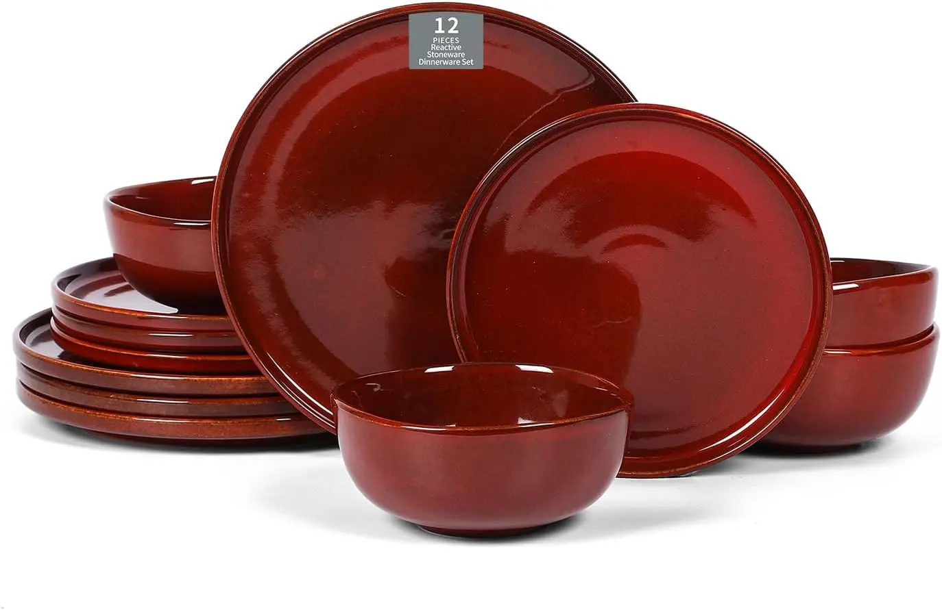 Ceramic 12 Pieces Dinnerware Set - Dinner Plates Salad Plates Cereal Bowls Set Service for 4
Ceramic 12 Pieces Dinnerware Set - Dinner Plates Salad Plates Cereal Bowls Set Service for 4