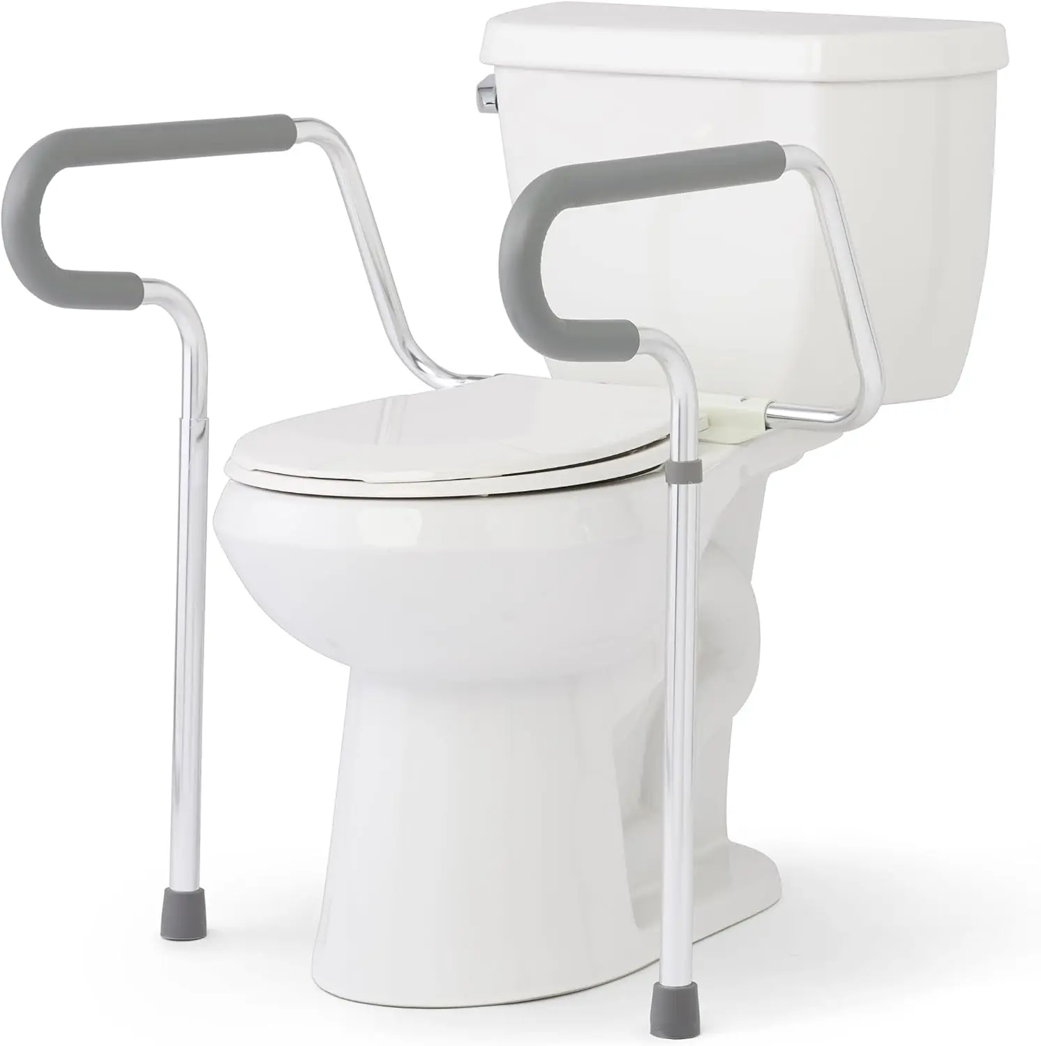Toilet Safety Rail Adjustable Height 26"-31" for Standard or Elevated Toilets
Toilet Safety Rail Adjustable Height 26"-31" for Standard or Elevated Toilets