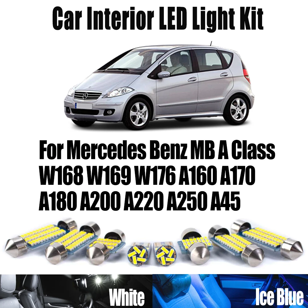 LED Interior Reading Map Light Kit For Mercedes Benz MB A Class W168 W169 W176 A160 A170 A180 A200 A220 A250 A45 Car Trunk Bulbs
LED Interior Reading Map Light Kit For Mercedes Benz MB A Class W168 W169 W176 A160 A170 A180 A200 A220 A250 A45 Car Trunk Bulbs