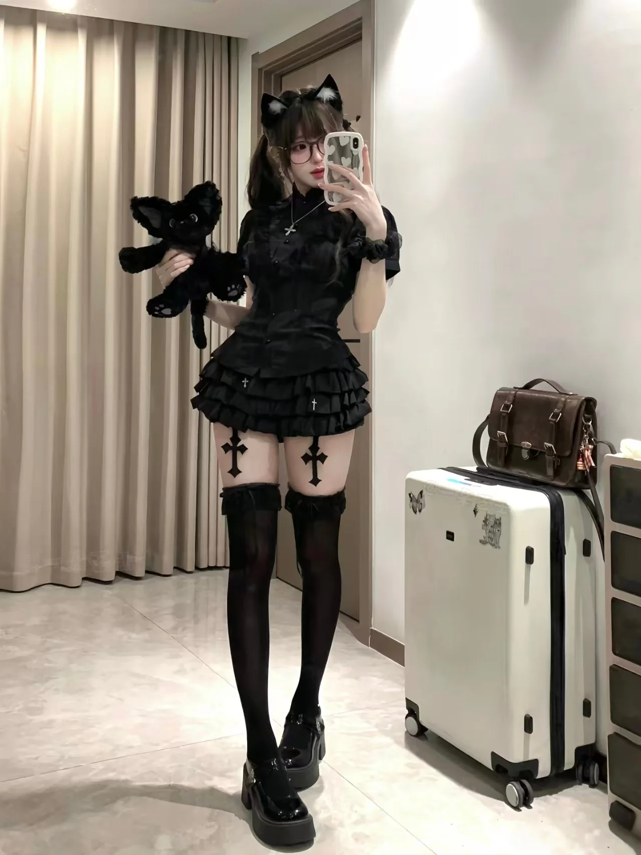 Bla Lace Top Gothic Sle ort Skirt Cosplay Suit loween k Set Women's High Waist Irregular Cotton Svel Dr
Bla Lace Top Gothic Sle ort Skirt Cosplay Suit loween k Set Women's High Waist Irregular Cotton Svel Dr