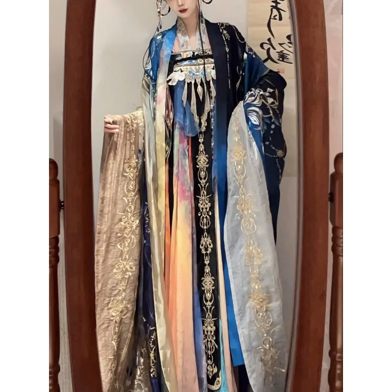 Dunhuang Mural Restored Tang Hanfu Heavy Embroidery Round Floral Pattern Han Element Dress
Dunhuang Mural Restored Tang Hanfu Heavy Embroidery Round Floral Pattern Han Element Dress