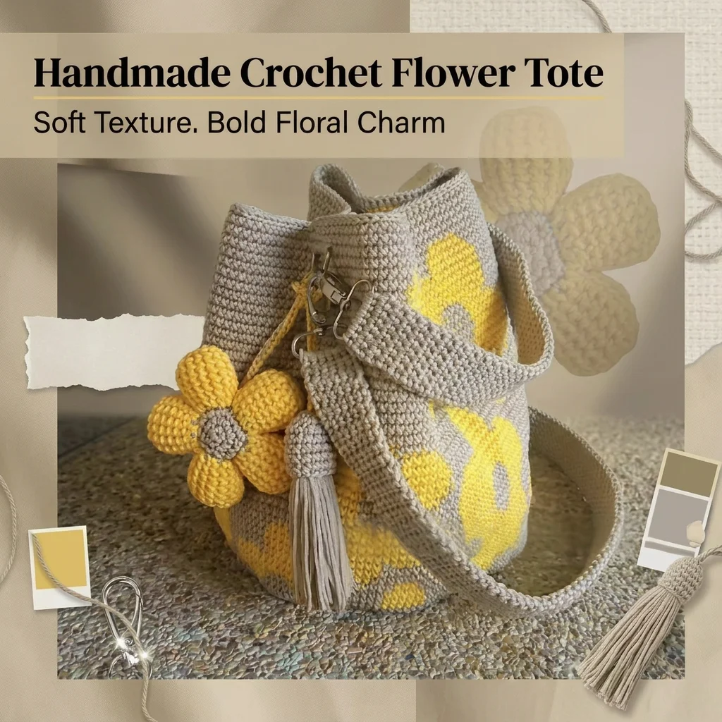 Handmade Bag Crochet Detachable Flower Bag Floral Shoulder Bag Stylish For Daily Use Artistic Dates
Handmade Bag Crochet Detachable Flower Bag Floral Shoulder Bag Stylish For Daily Use Artistic Dates