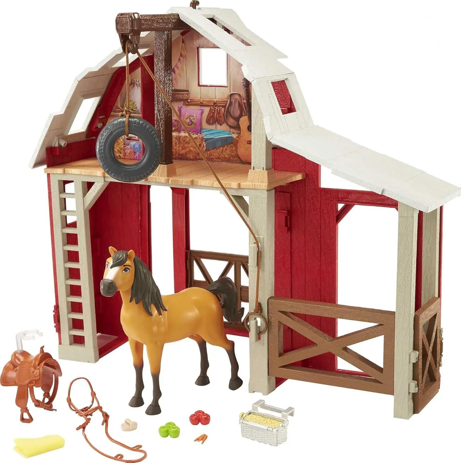 Barn Playset with Spirit Horse, Barn, 3 Play Areas, & 10 Play Pieces, Great Gift for Ages 3 Years Old & Up,HDK56
Barn Playset with Spirit Horse, Barn, 3 Play Areas, & 10 Play Pieces, Great Gift for Ages 3 Years Old & Up,HDK56