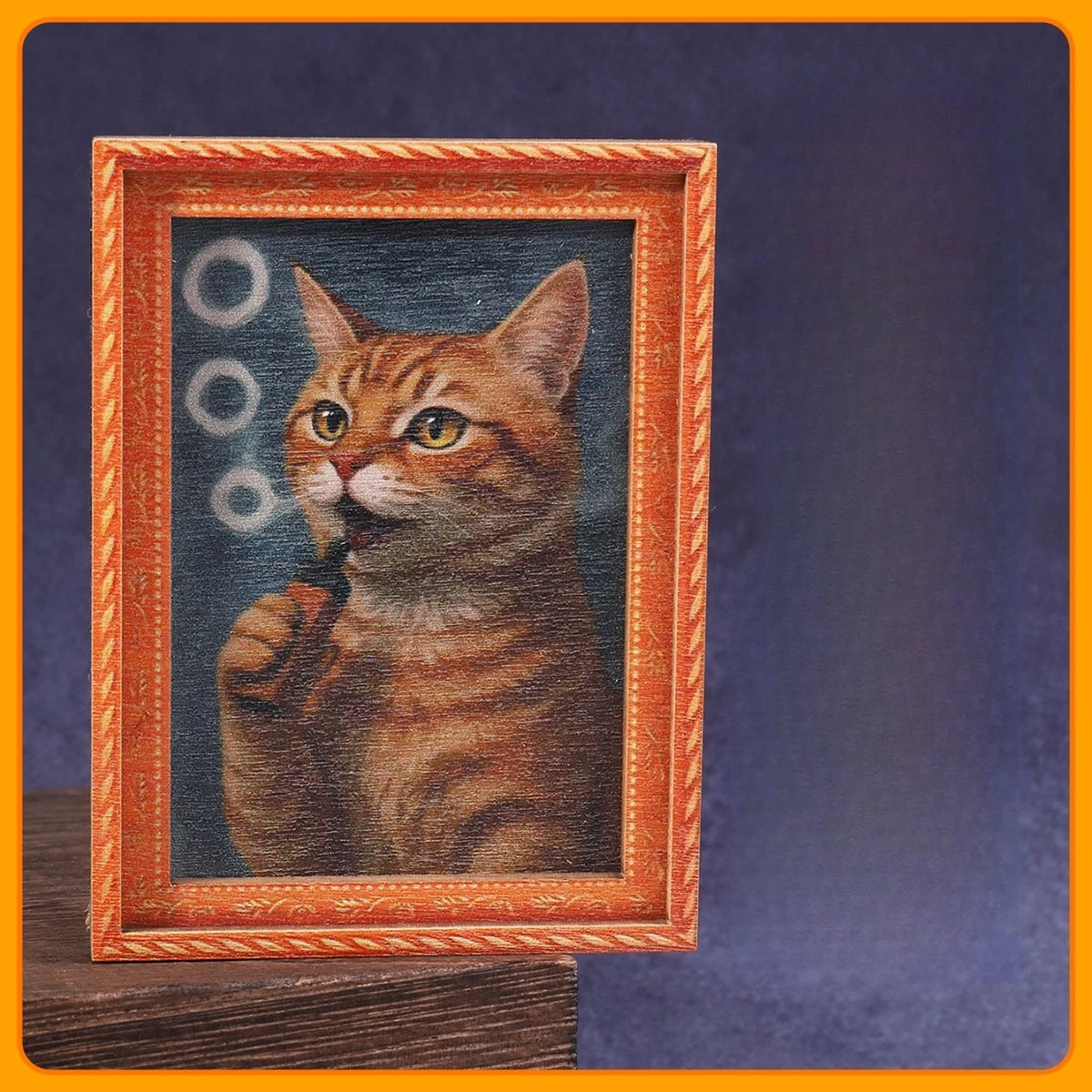 Vintage Wood Frame Smoking Pipe Cat Fridge Magnet, Retro Oil Painting Style Orange Tabby Cat Blowing Bubbles Magnetic Sticker
Vintage Wood Frame Smoking Pipe Cat Fridge Magnet, Retro Oil Painting Style Orange Tabby Cat Blowing Bubbles Magnetic Sticker