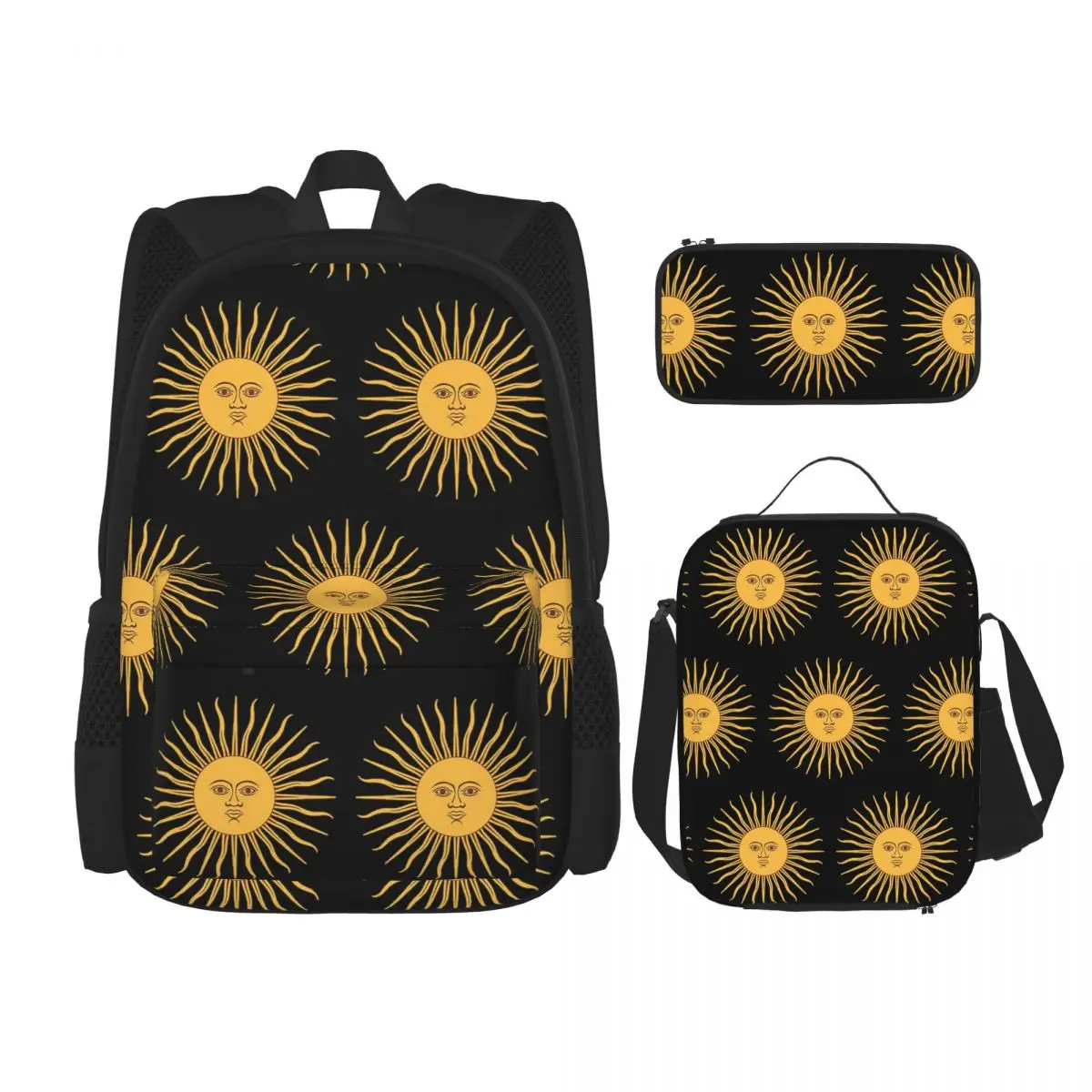Sun Of May Flag Of Argentina Backpacks Boys Girls Bookbag School Bags Rucksack Lunch Bag Pen Bag Three-Piece Set
Sun Of May Flag Of Argentina Backpacks Boys Girls Bookbag School Bags Rucksack Lunch Bag Pen Bag Three-Piece Set