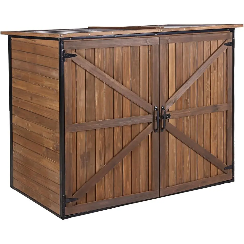Outdoor Storage Cabinet Trash Can Storage Shed Upgraded with Metal e or Garbage Can, Gardening Tools and Accories 50" L x 27.6"
Outdoor Storage Cabinet Trash Can Storage Shed Upgraded with Metal e or Garbage Can, Gardening Tools and Accories 50" L x 27.6"