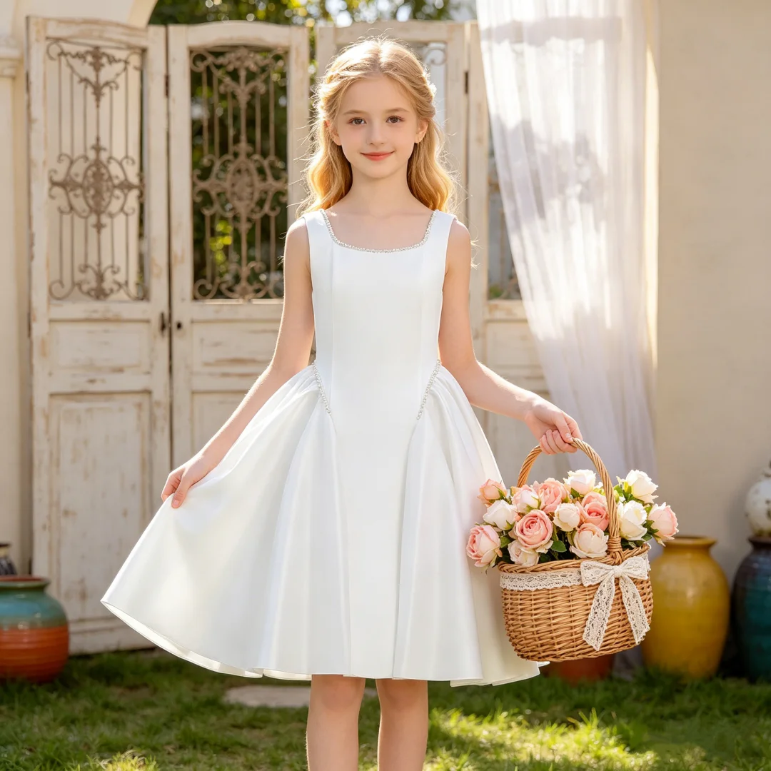 Girl Kids Elegant White Dress With Bow Decor For Girls Little Bride Gown For Kids White Dress For Girls
Girl Kids Elegant White Dress With Bow Decor For Girls Little Bride Gown For Kids White Dress For Girls