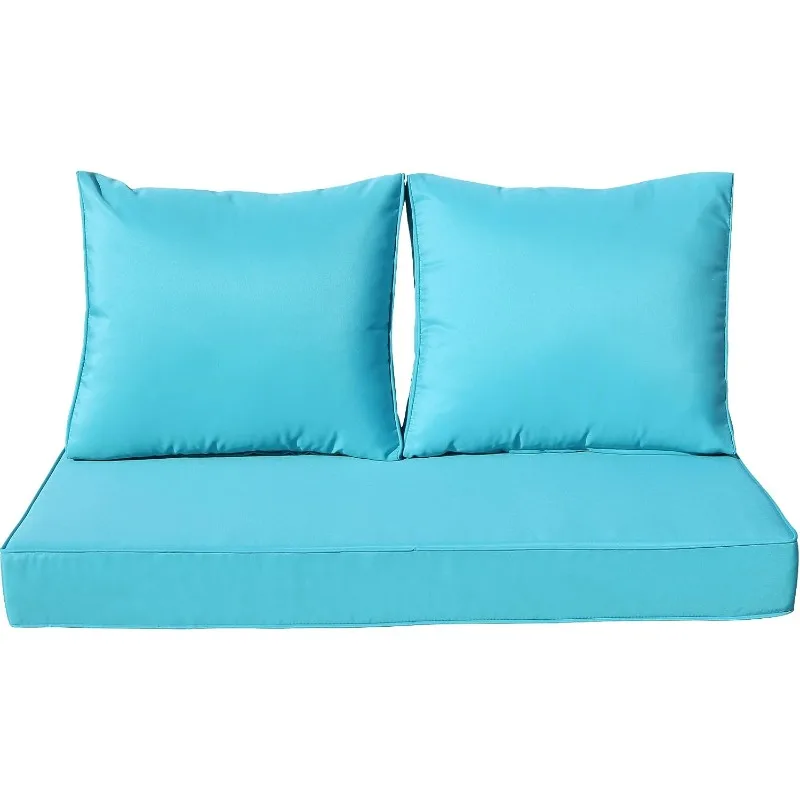 3Pcs Outdoor Loveseat Cushion 46x26x5 Waterproof All-Weather Replacement Seat and Backrest Cushions for Patio Swing Bench Chair
3Pcs Outdoor Loveseat Cushion 46x26x5 Waterproof All-Weather Replacement Seat and Backrest Cushions for Patio Swing Bench Chair
