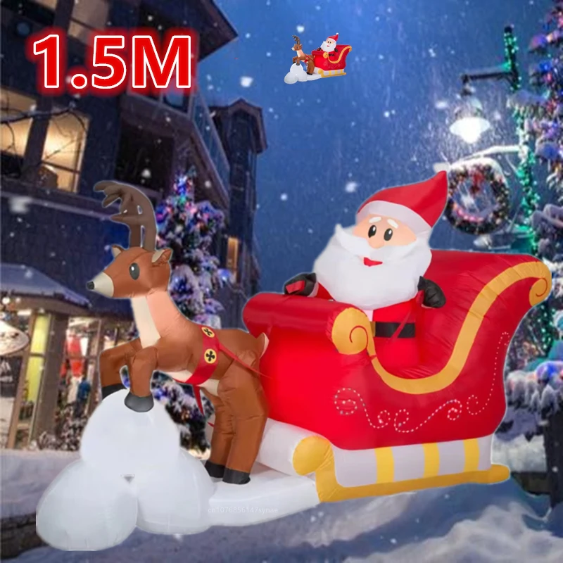1.5M Christmas decoration inflatable Santa Claus, built-in LED lights for indoor and outdoor Christmas party garden decoration
1.5M Christmas decoration inflatable Santa Claus, built-in LED lights for indoor and outdoor Christmas party garden decoration