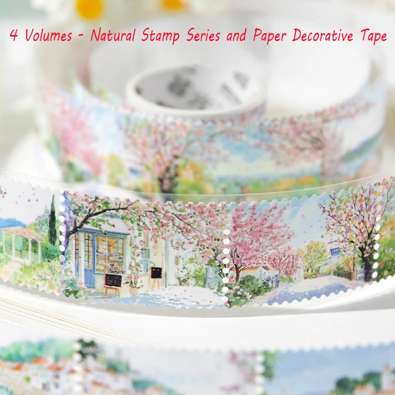 4 Volumes - Natural Stamp Series and Paper DIY Decorative Tape Notebook and Bookkeeping Production
4 Volumes - Natural Stamp Series and Paper DIY Decorative Tape Notebook and Bookkeeping Production