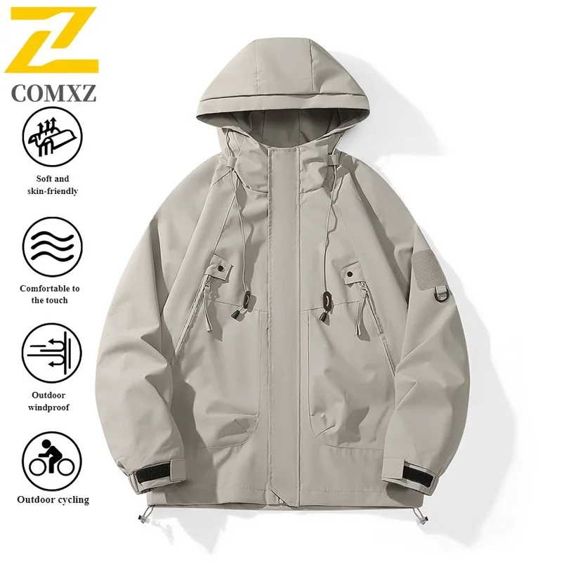 Men's Waterproof Windbreaker Jacket Korean Style Spring Autumn Outdoor Hiking Coat Tactical Softshell Parka Hood Multi-Pockets
Men's Waterproof Windbreaker Jacket Korean Style Spring Autumn Outdoor Hiking Coat Tactical Softshell Parka Hood Multi-Pockets