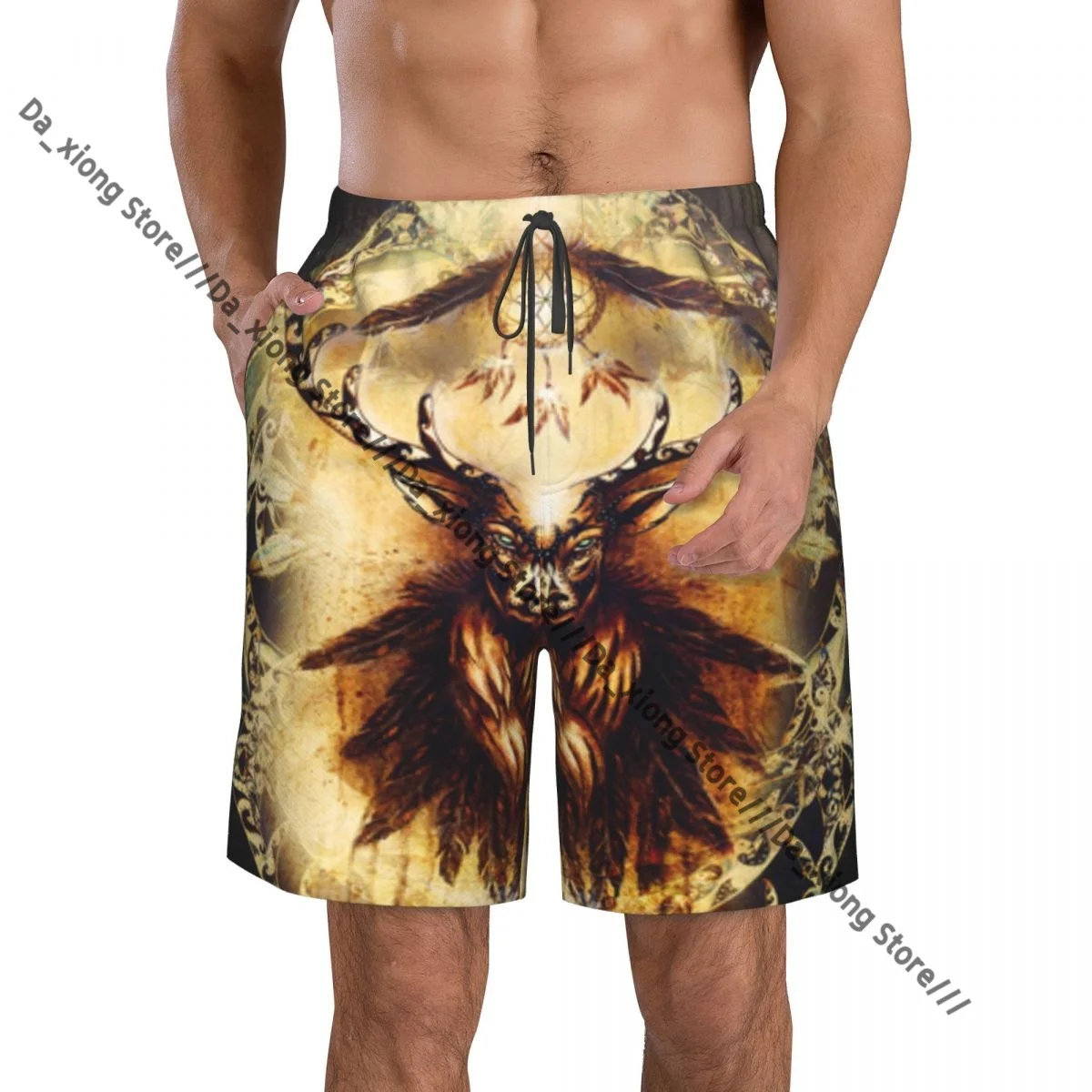 Мужские купальники, короткие плавки, священный дух оленя с символом ловца снов, пляжные шорты для доски, шорты для плавания и серфинга
Мужские купальники, короткие плавки, священный дух оленя с символом ловца снов, пляжные шорты для доски, шорты для плавания и серфинга