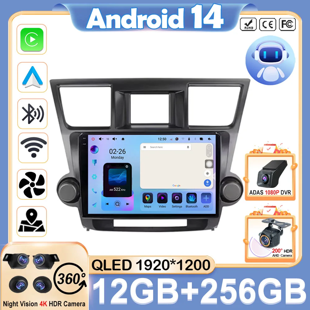 Android 13 For Toyota Highlander 2 XU40 2007 - 2013 Head Unit Multimedia Dash Cam Carplay Auto High-performance BT QLED WIFI 5G
Android 13 For Toyota Highlander 2 XU40 2007 - 2013 Head Unit Multimedia Dash Cam Carplay Auto High-performance BT QLED WIFI 5G