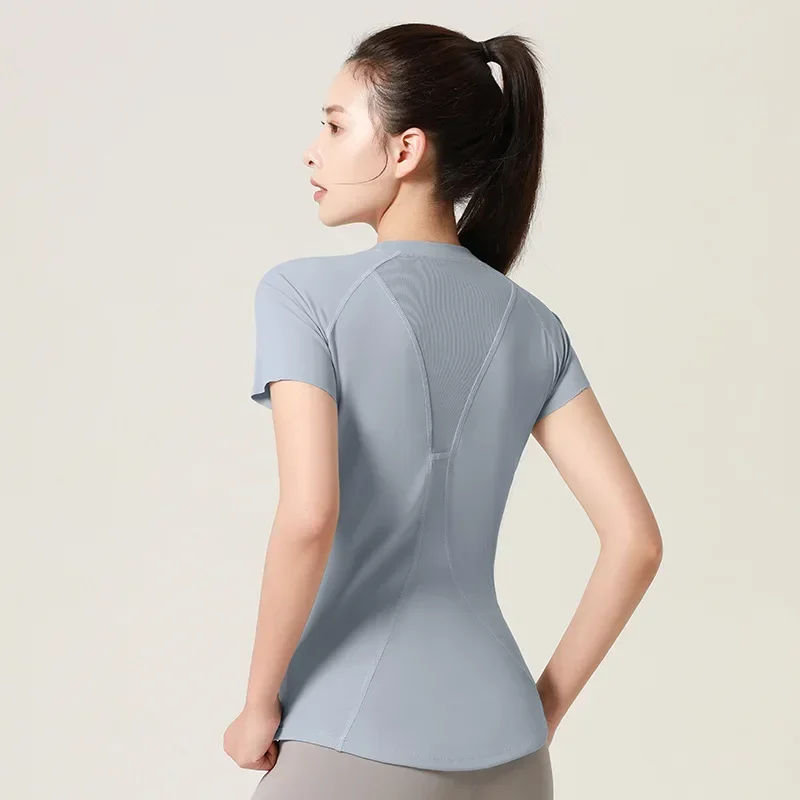 Nude Mesh Breathable Yoga Short Sleeve Fitness Sports Top Quick Dry T-Shirts Running Training Push Up Top Women Gym Wear
Nude Mesh Breathable Yoga Short Sleeve Fitness Sports Top Quick Dry T-Shirts Running Training Push Up Top Women Gym Wear