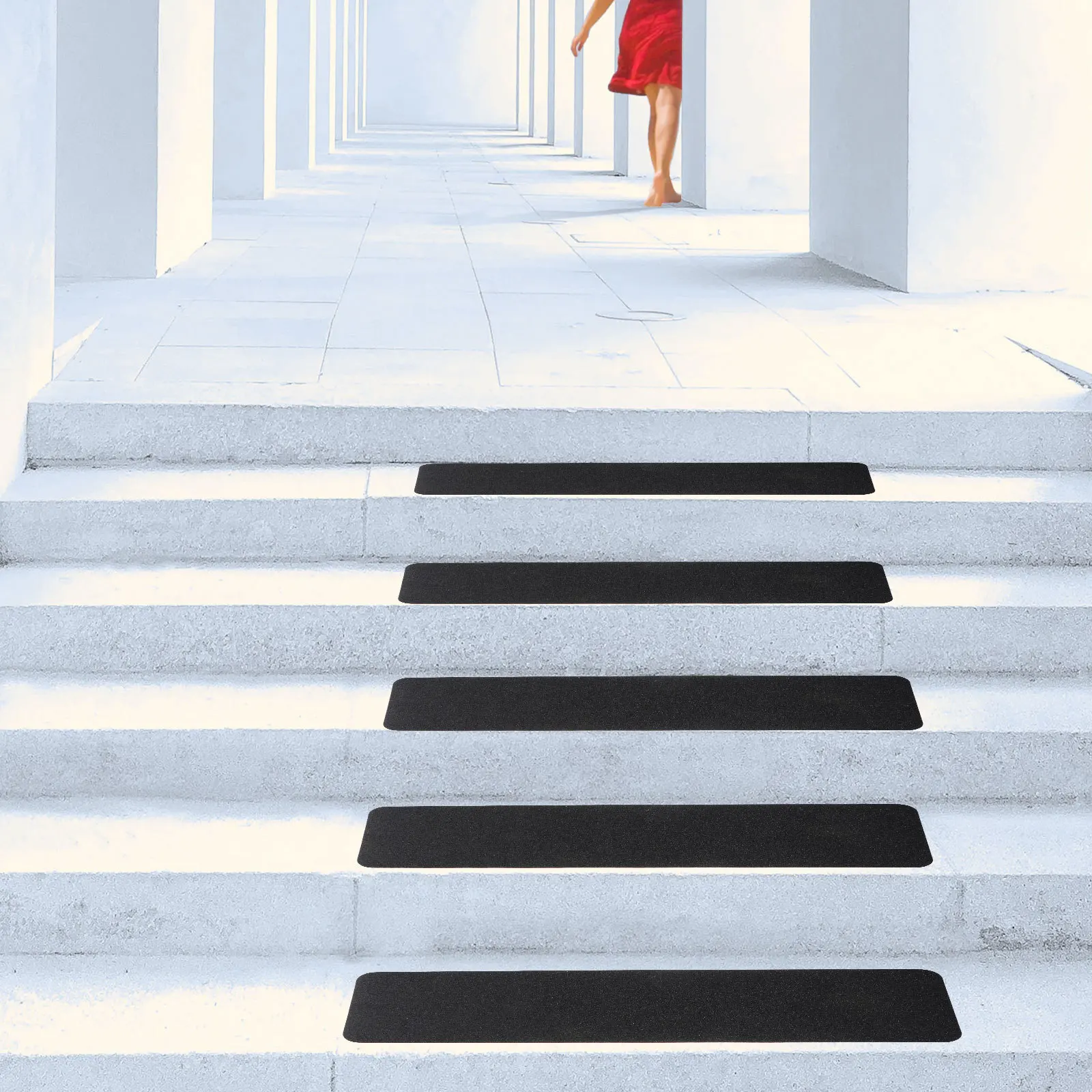 4Pcs Black Anti-Skid Stair Strips PVC Grip Tape Flexible Non-Slip Safety Tape for Indoor Outdoor Stairs Floors Showers
4Pcs Black Anti-Skid Stair Strips PVC Grip Tape Flexible Non-Slip Safety Tape for Indoor Outdoor Stairs Floors Showers