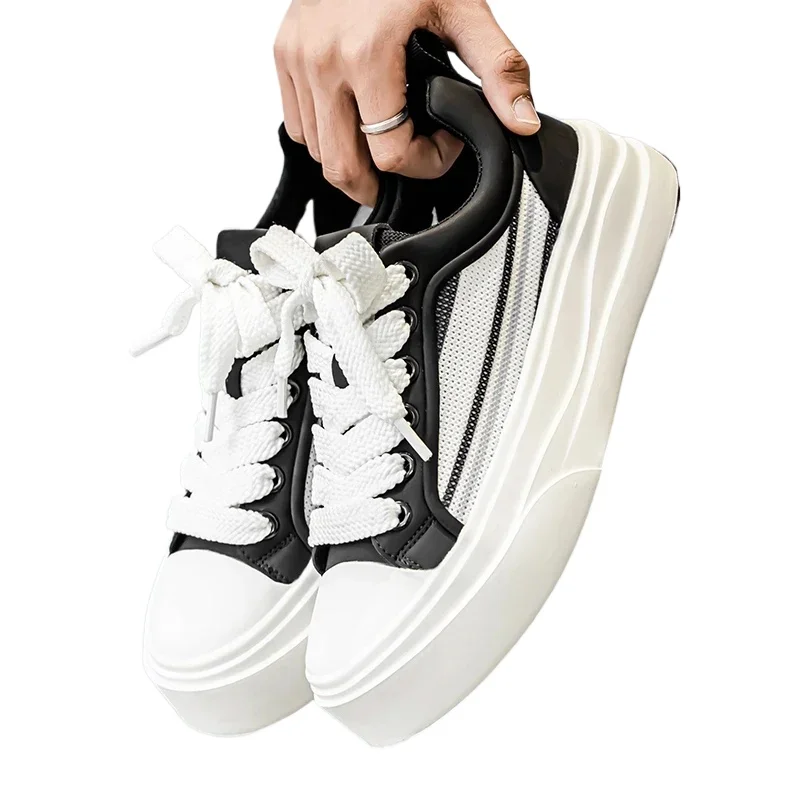 Мужская модная повседневная обувь, сезонная дышащая мягкая подошва, нескользящая уличная прогулочная обувь на плоской подошве, спортивные туфли на толстой подошве
Мужская модная повседневная обувь, сезонная дышащая мягкая подошва, нескользящая уличная прогулочная обувь на плоской подошве, спортивные туфли на толстой подошве