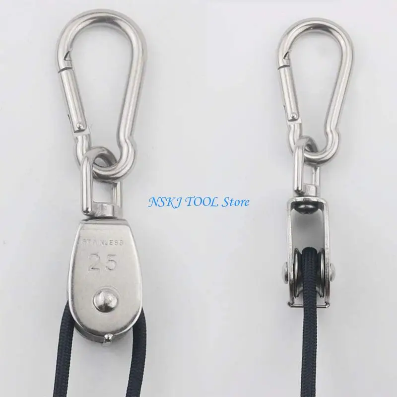 L8RC 2Pcs Multipurpose Stainless Steel M25 Single Pulley Block Wire Rope Hanging Wire Towing Wheel Equipment for Industrial
L8RC 2Pcs Multipurpose Stainless Steel M25 Single Pulley Block Wire Rope Hanging Wire Towing Wheel Equipment for Industrial