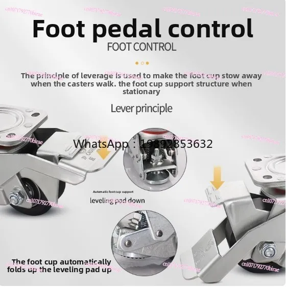 3 Inch Foot Type, Horizontal Adjustment Wheel, Lift Universal Wheel, with Brake
3 Inch Foot Type, Horizontal Adjustment Wheel, Lift Universal Wheel, with Brake