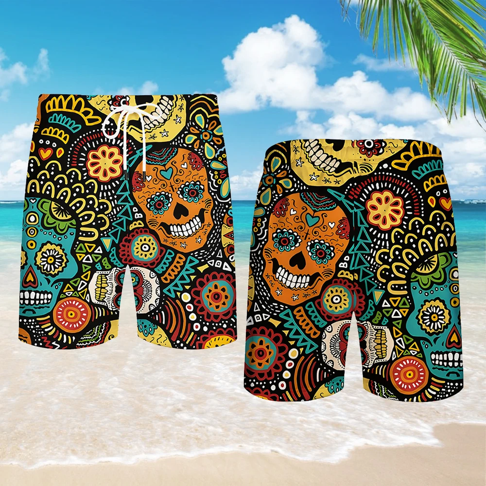Street Trendy Skull Printed Beach Shorts Summer Seaside Swimming Surfing Quick Dry Pants Men's Loose Casual Drawstring Shorts
Street Trendy Skull Printed Beach Shorts Summer Seaside Swimming Surfing Quick Dry Pants Men's Loose Casual Drawstring Shorts