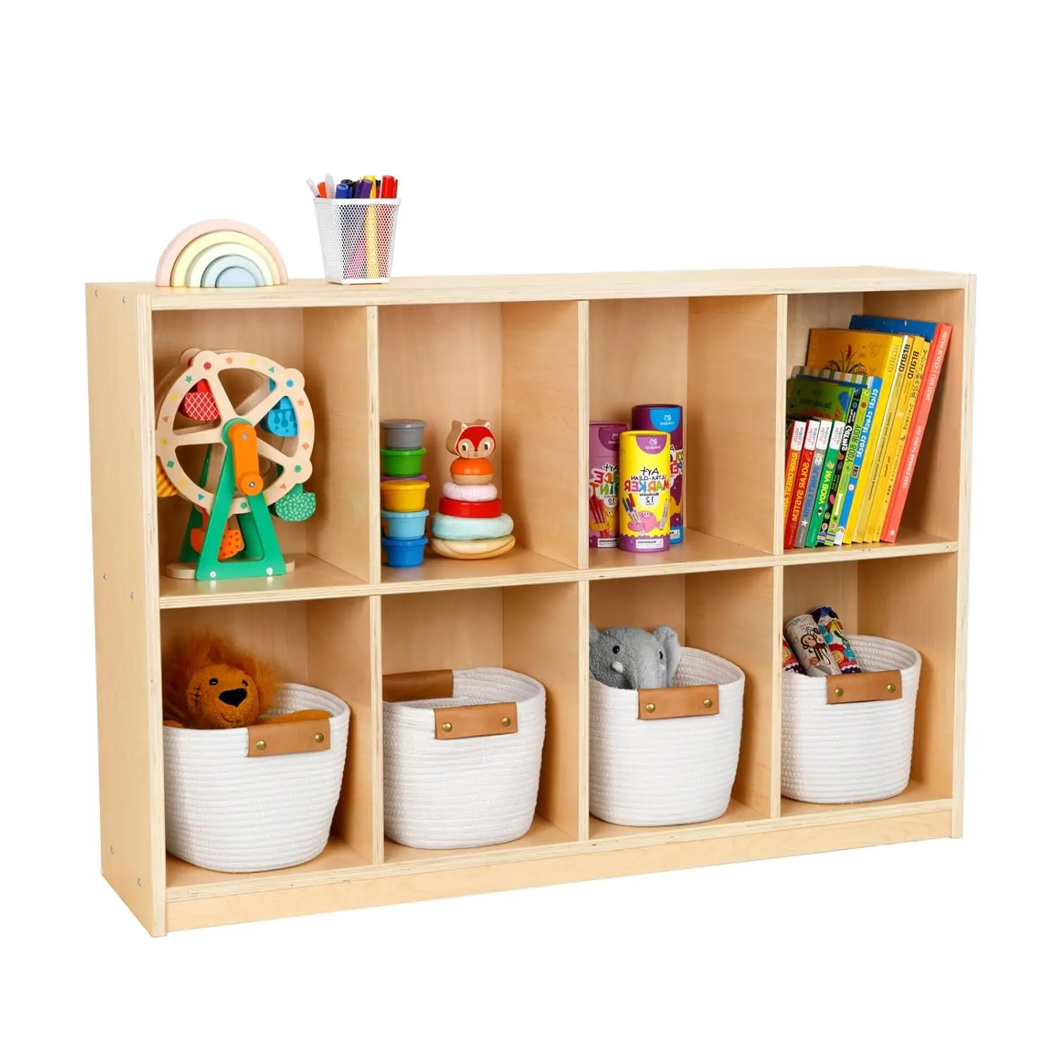 8-Compartment Backpack Wooden Storage Cabinet - Kids Toy Storage Organizer - Bookshelf for Classroom, Playroom,, Customized
8-Compartment Backpack Wooden Storage Cabinet - Kids Toy Storage Organizer - Bookshelf for Classroom, Playroom,, Customized