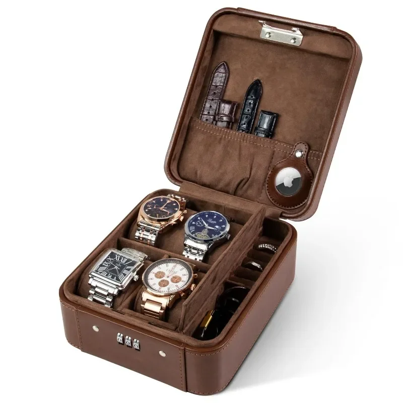 Leather Watch Box Portable Travel Watches Storage Bag Luxury Wrist Watch Organizer Boxes Men's Watches Zipper Bags with Lock
Leather Watch Box Portable Travel Watches Storage Bag Luxury Wrist Watch Organizer Boxes Men's Watches Zipper Bags with Lock