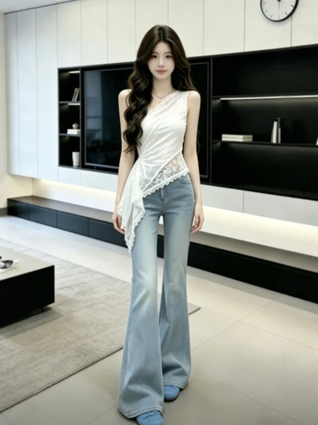 Summer 2026 Stylish OOTD Matching Set Design Sensation Beautiful Slant Shoulder Top Jeans Personality Complete Outfit Women's...
Summer 2026 Stylish OOTD Matching Set Design Sensation Beautiful Slant Shoulder Top Jeans Personality Complete Outfit Women's...