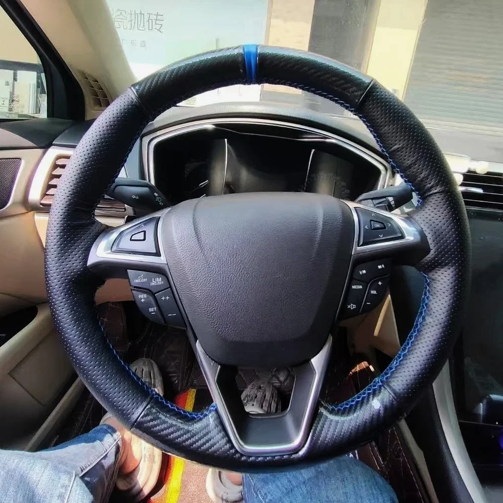 Чехол на руль автомобиля из углеродного волокна, кожаный чехол для Ford Edge 4dr SUV 2015-2017 Fusion Sedan 2013-2018, чехол на руль
Чехол на руль автомобиля из углеродного волокна, кожаный чехол для Ford Edge 4dr SUV 2015-2017 Fusion Sedan 2013-2018, чехол на руль