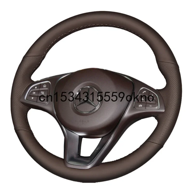 Темно-коричневые кожаные чехлы на руль DIY на заказ для Benz GLB200 EQC400 GLA220 A180 B200, аксессуары
Темно-коричневые кожаные чехлы на руль DIY на заказ для Benz GLB200 EQC400 GLA220 A180 B200, аксессуары