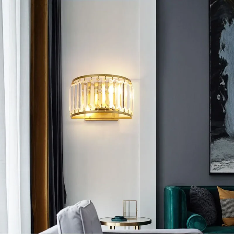 Gold Crystal Wall Lamp Nordic Semicircular Bedroom Wall Light Staircase Corridor Aisle Indoor Decor Lighting
Gold Crystal Wall Lamp Nordic Semicircular Bedroom Wall Light Staircase Corridor Aisle Indoor Decor Lighting