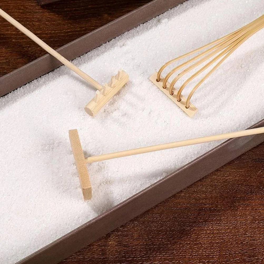 3pcs Set Mini Zen Garden Tools For Sand Tray Decoration Desktop Rake Sand Tray Tools Crafts Garden Accessories