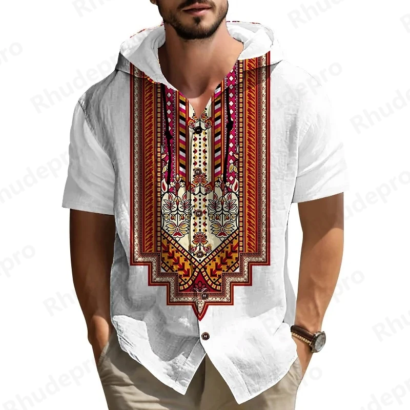 Лето 2025 г. Мужская рубашка с короткими рукавами в национальном стиле с капюшоном, повседневная рубашка с 3D принтом, мужская одежда больших размеров, Camisas Para Hombre
Лето 2025 г. Мужская рубашка с короткими рукавами в национальном стиле с капюшоном, повседневная рубашка с 3D принтом, мужская одежда больших размеров, Camisas Para Hombre