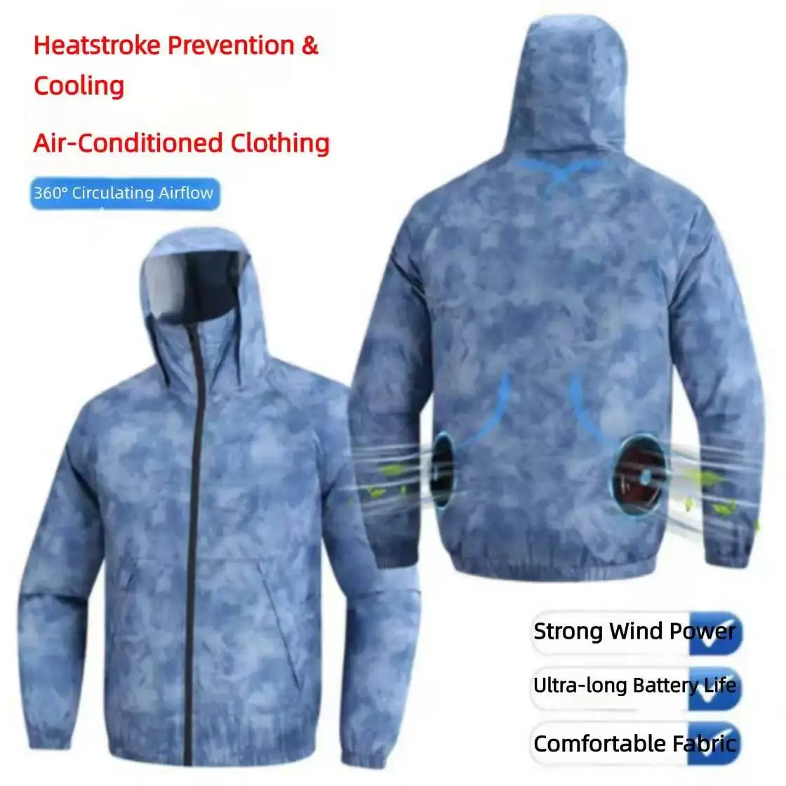 New men's smart cooling workwear with built-in fans, 360° circulating airflow, lightweight and breathable, suitable for hiking,
New men's smart cooling workwear with built-in fans, 360° circulating airflow, lightweight and breathable, suitable for hiking,