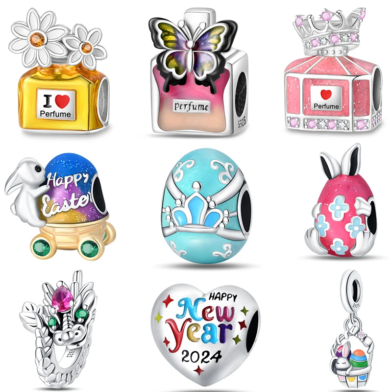 Pink Crown Perfume Bottle 925 Sterling Silver Easter Egg Charms Beads Fit Original Brand Bracelets DIY Jewelry Gifts Making
Pink Crown Perfume Bottle 925 Sterling Silver Easter Egg Charms Beads Fit Original Brand Bracelets DIY Jewelry Gifts Making
