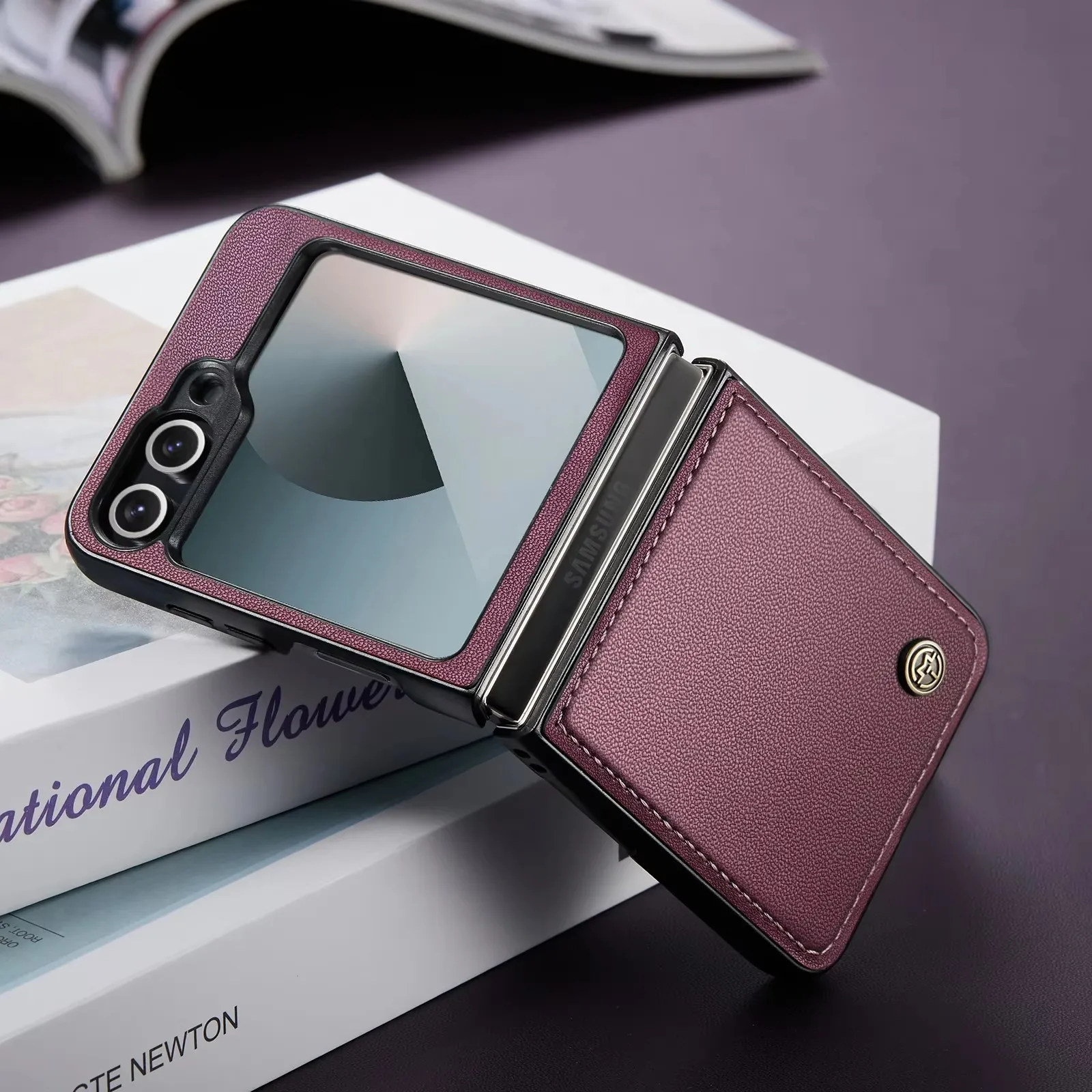 High-end PU Premium Leather Phone Case For Samsung Z Flip 6 5 Inner Soft TPU Shockproof Anti-scratch Protection Thin Cover Shell
High-end PU Premium Leather Phone Case For Samsung Z Flip 6 5 Inner Soft TPU Shockproof Anti-scratch Protection Thin Cover Shell
