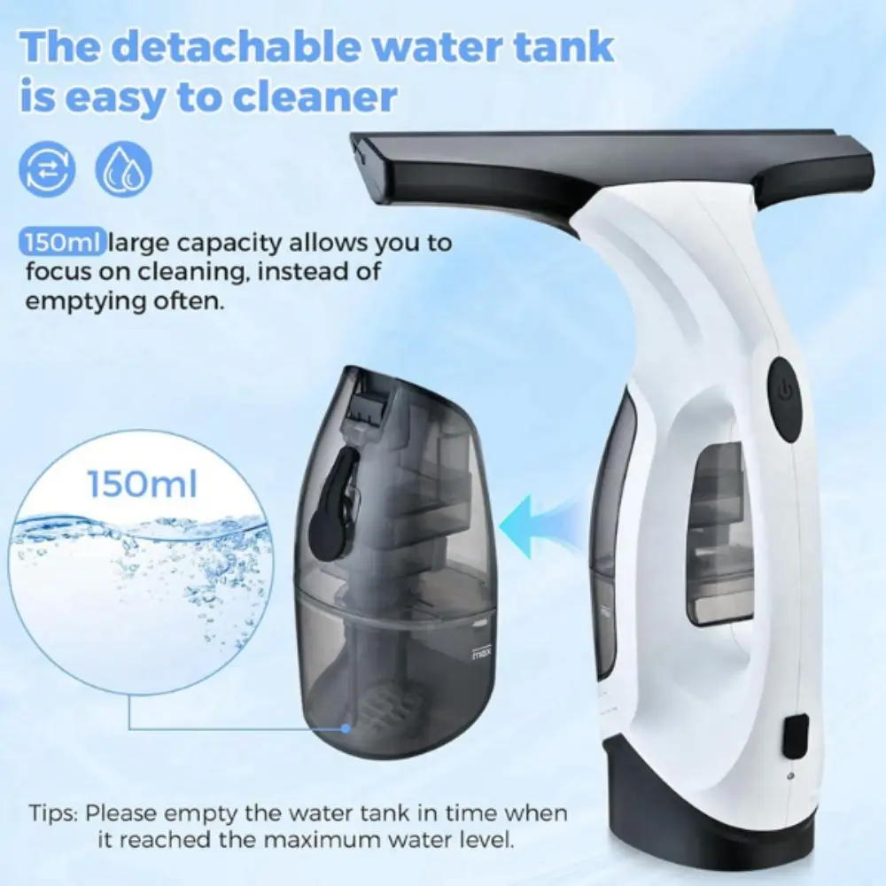Portable Design Electric Window Cleaner Powerful Suction Cordless Operation Handheld Window Cleaner Efficient Performance
Portable Design Electric Window Cleaner Powerful Suction Cordless Operation Handheld Window Cleaner Efficient Performance