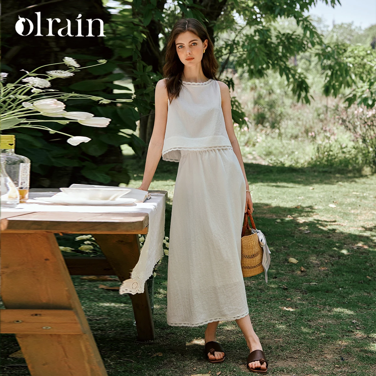 OLrain French Elegant Skirt Sets Women's Summer 2026 New Lace Off Shoulder Sleeveless Top A-Line Skirt Two-piece Set O58XE99588
OLrain French Elegant Skirt Sets Women's Summer 2026 New Lace Off Shoulder Sleeveless Top A-Line Skirt Two-piece Set O58XE99588